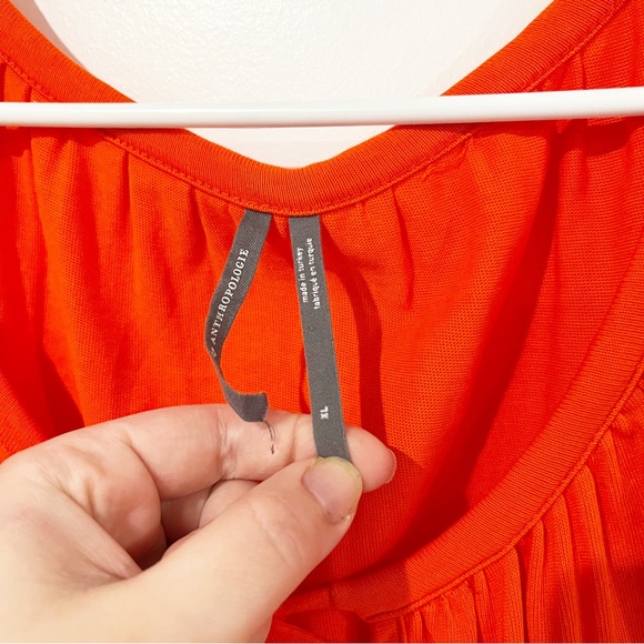 Anthropologie Anais Red Orange Balloon Sleeve
Peasant Shift Tunic Dress Size XL - Picture 5 of 9